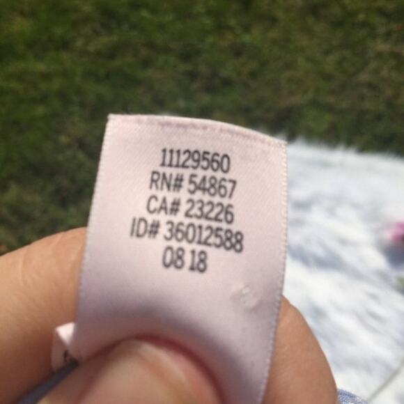 Victoria Secret Blue Iridescent Bed Shirt Long Size Medium M Striped Stripes - Picture 12 of 12